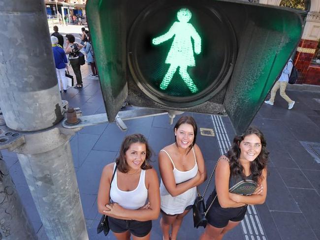 Jena Gotziaman, Kayleigh Rockett and Krysti Gotziaman beneath the lights. Picture: Jason Edwards