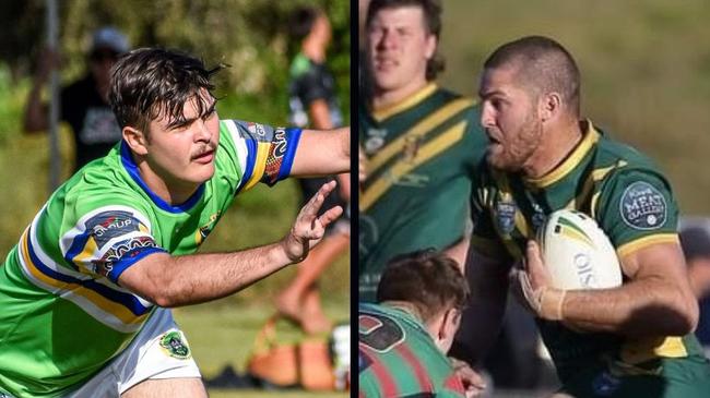 Players for the Tweed Coast Raiders and Cudgen Hornets ahead of their local derby in the Northern Rivers Regional Rugby League (NRRRL). Photo: Max Ellis/Mike Donnelly