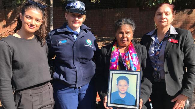 Julieanna Szabo was joined by PCYC’s Sophia Mitchell, Senior Constable Angela Cooks and Redfern Police Area Command’s Despa Fitzgerald. Picture: Laura Sullivan