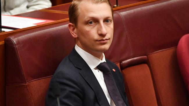 Liberal senator James Paterson said he was ‘pretty sceptical about the value to taxpayers of government-funded, not-for-profit universities spending up big on marketing to attract students’. Picture: AAP