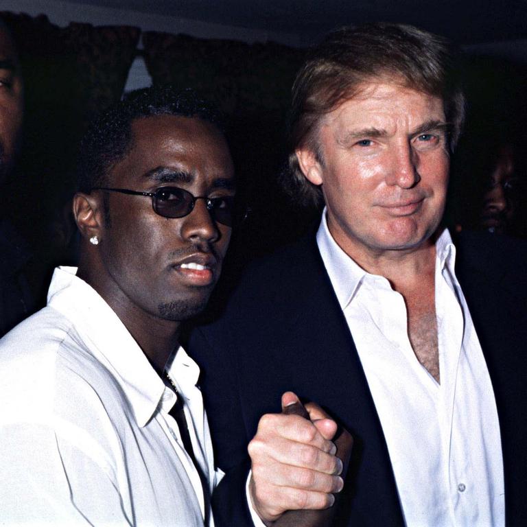 Then known as Sean “Puffy” Combs, Diddy is seen here with Donald Trump at a 1998 party. Picture: Globe Photos/ZUMAPRESS.com/Alamy Live News