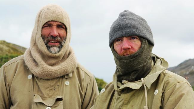 Expedition leader Tim Jarvis and mountaineer Barry Gray about to depart on the final leg of reaching South Georgia in the Antarctic.