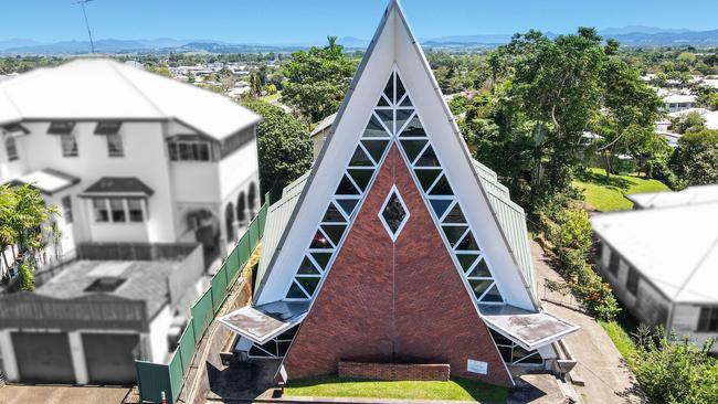 A heritage listed church estate, designed by famous mid-century architect Eddie Oribin, has hit the Innisfail property market. Picture: Cairns Property Office/Sally Smith