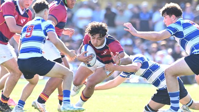 Laquan Afamiliona. first XV rugby grand final, Nudgee College Vs BSHS. Saturday September 7, 2024. Picture, John Gass