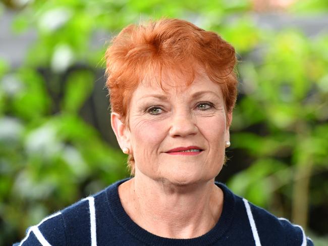 Mr Abbott’s presence is intended to help counteract the growing One Nation vote in the region. One Nation leader Pauline Hanson Picture: AAP Image/Darren England