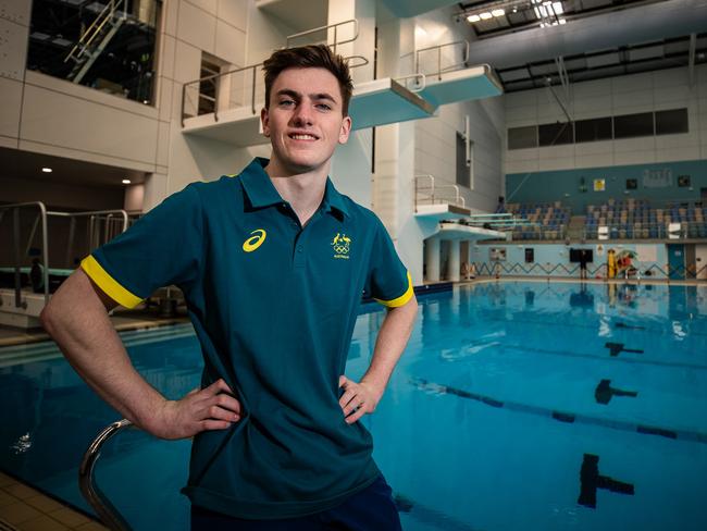 Diver Jaxon Bowshire has just been selected for the Olympics, pictured on June 20th, 2024, at the SA Aquatic Centre in Oaklands Park.Picture: Tom Huntley