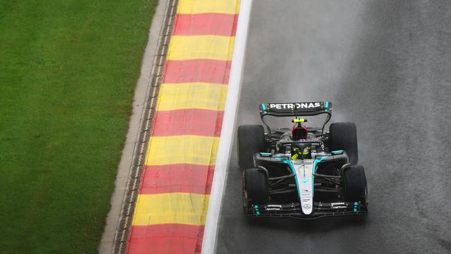 Lewis Hamilton’s F! car shares its motor with the Mercedes-AMG One. Photo: Dean Mouhtaropoulos/Getty Images