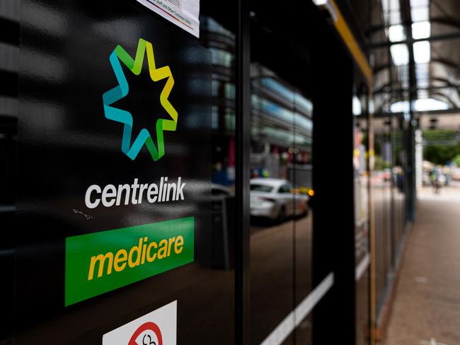 No Centrelink line on Knuckey St Darwin, 11AM, March 26, 2020.Picture: Che Chorley