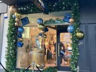 The storefronts in Woollahra are fabulously festive