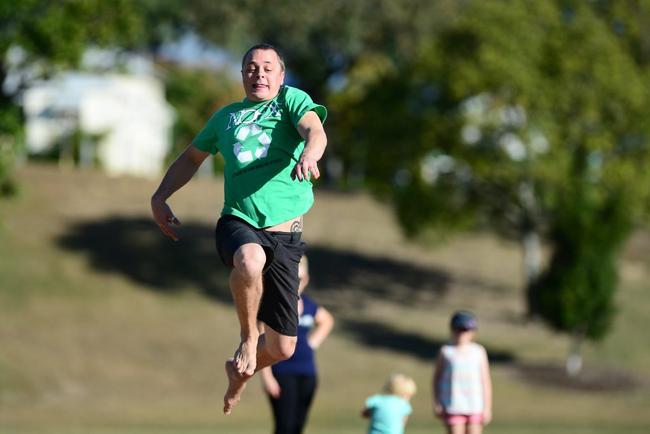 Ipswich Sports House and Little Athletics QLD hosted a jump-4-Indie fundraising event at Limestone Park. Former member of Little Athletics Ipswich Andrew McLean. Photo: David Nielsen / The Queensland Times. Picture: David Nielsen