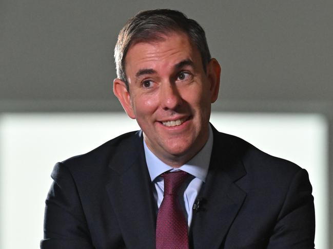 Treasurer Jim Chalmers during early morning television interviews at Parliament House in Canberra, Sunday, May 12, 2024. (AAP Image/Mick Tsikas) NO ARCHIVING