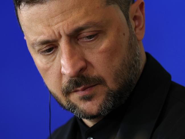 BERLIN, GERMANY - MAY 28: Ukrainian President Volodymyr Zelensky and German Chancellor Friedrich Merz (not pictured) speak to the media following talks at the Chancellery on May 28, 2025 in Berlin, Germany. Merz recently said he will allow Ukraine to use German weapons to hit targets deep inside Russia. Germany is the second biggest supplier of military aid to Ukraine after the United States. (Photo by Sean Gallup/Getty Images)