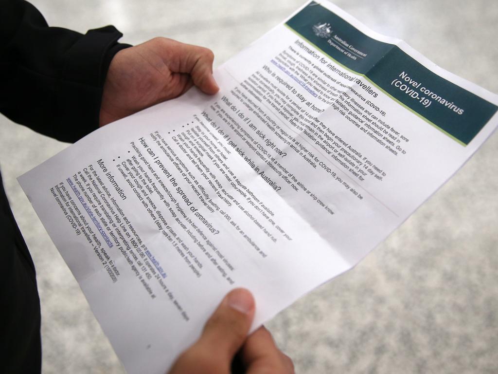 They were given information sheets. Picture: Brendon Thorne/Getty Images