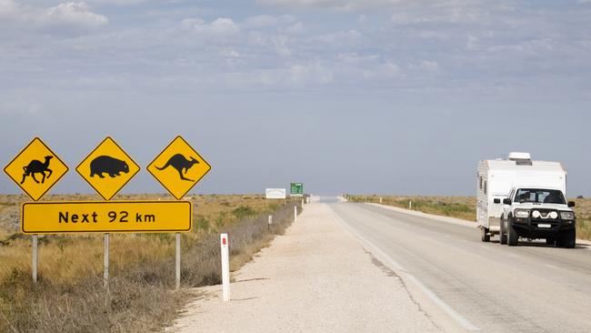 An iconic sign on the Eyre Highway, Nullarbor Plain. Picture: iStock