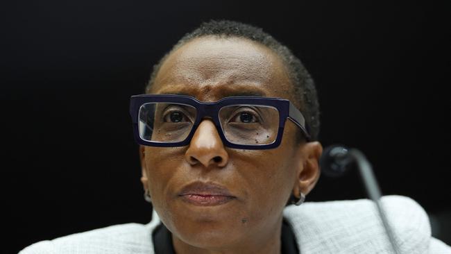 Dr Claudine Gay, former president of Harvard University, testifies after facing criticism over allegations of plagiarism and her handling of anti-Semitism on campus. Picture: Getty Images/AFP