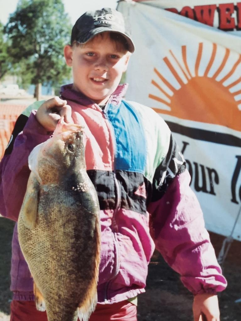 James Woolacott, aged 12, caught a 4.7kg golden perch at the 1994 Kirkleagh Klassic. Picture: David Lems