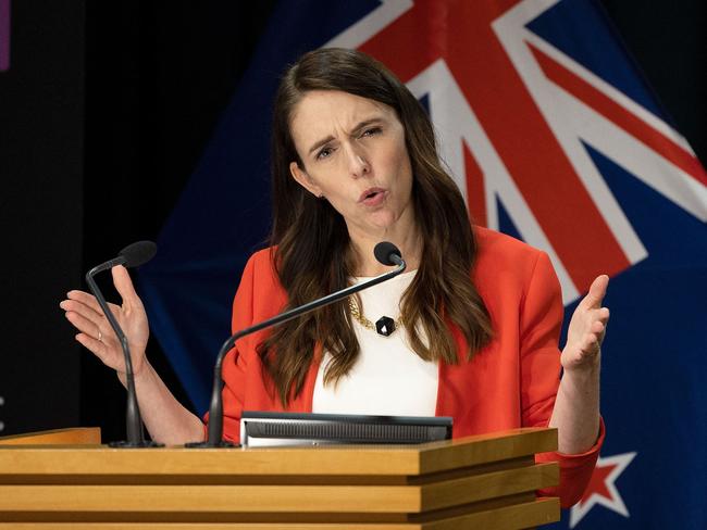 Jacinda Ardern announced that New Zealand would scrap its tough Covid rules. Picture: AFP