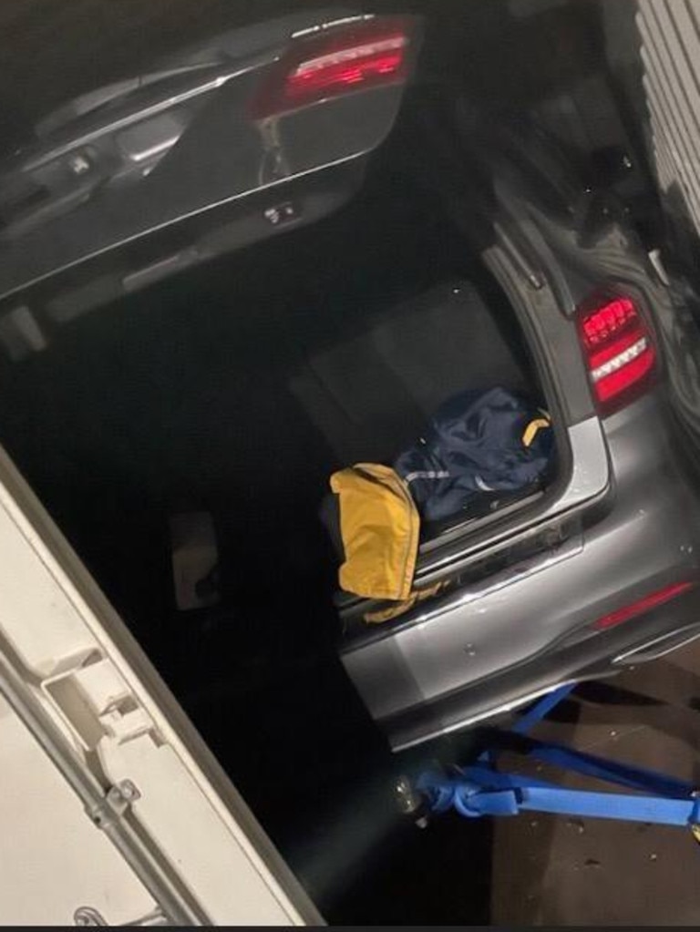 He was found hiding in the back of this vehicle. Picture: NSW Police