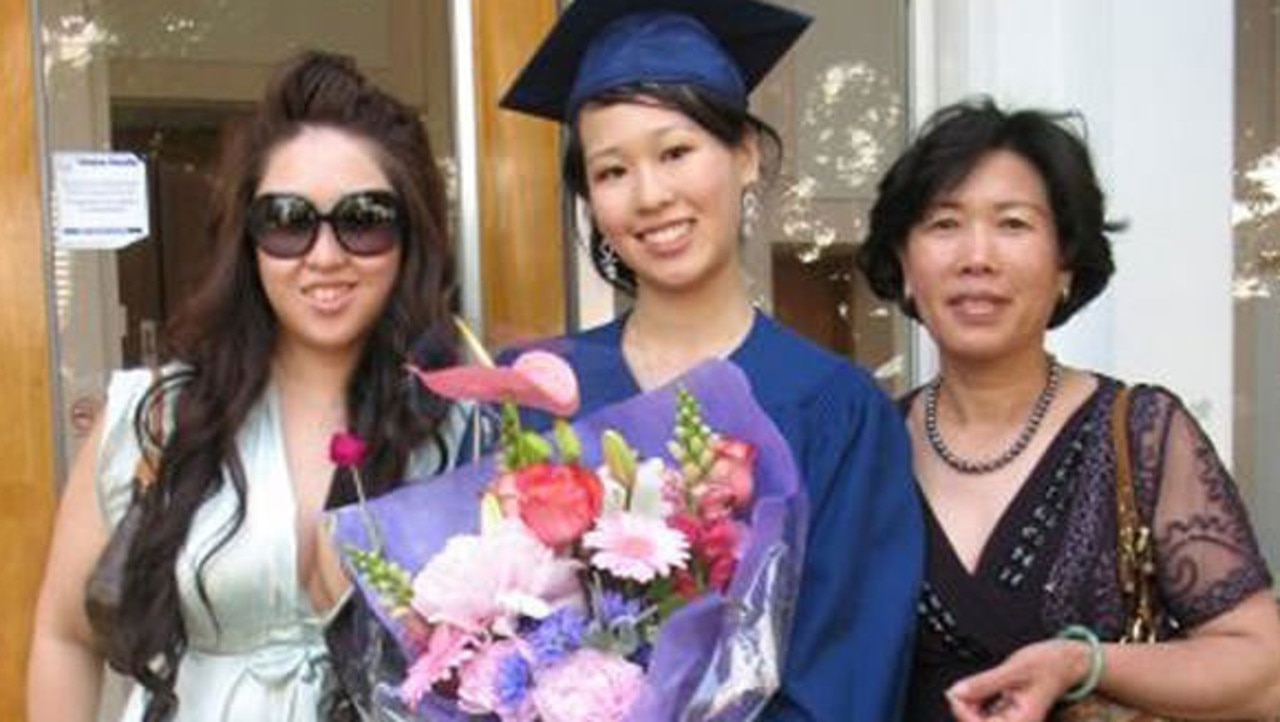 Elisa (centre) was a university student who was close to her family