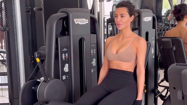 Kim's been up in the gym, working on her fitness. Image: Instagram