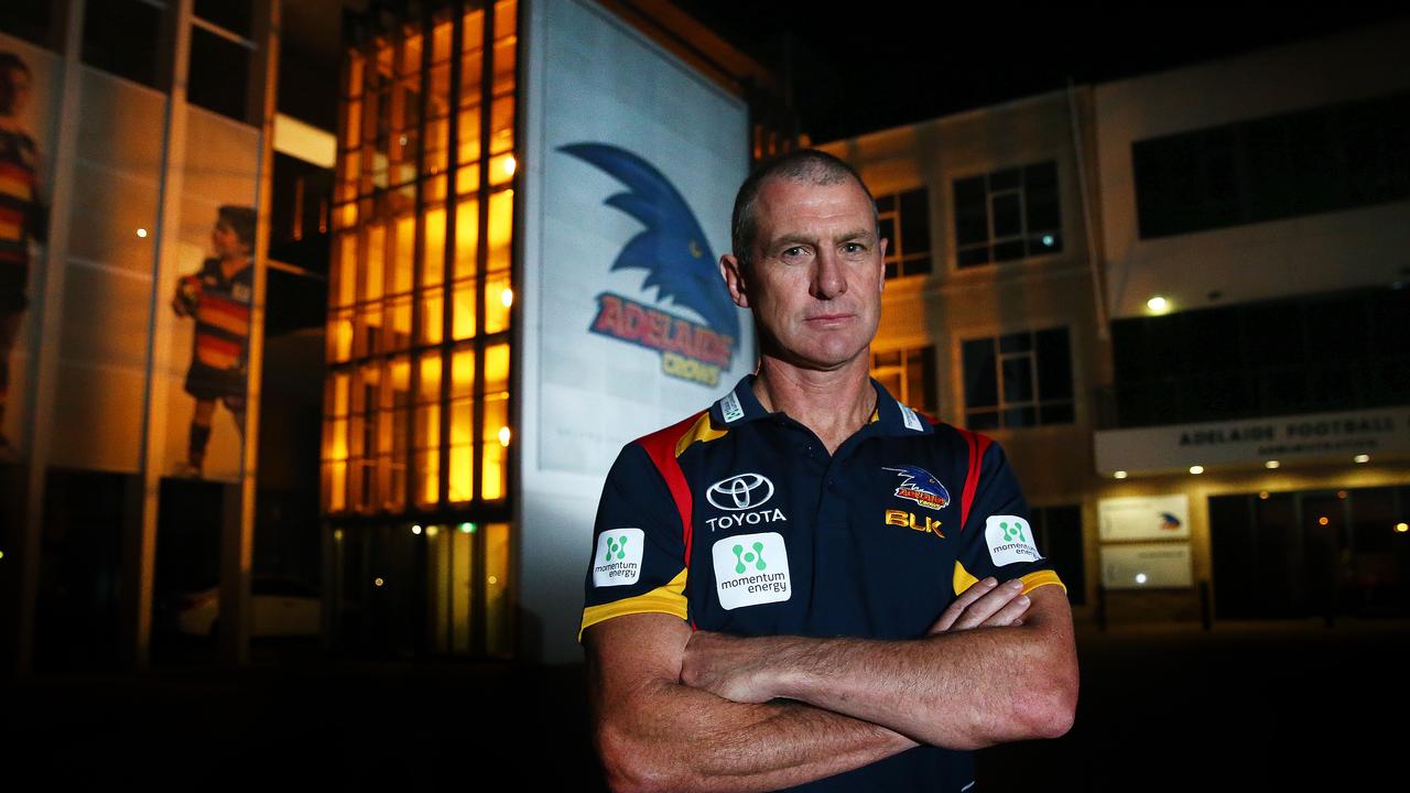 Crows coach Phil Walsh starting his day at the Adelaide Football Club. Photo Sarah Reed