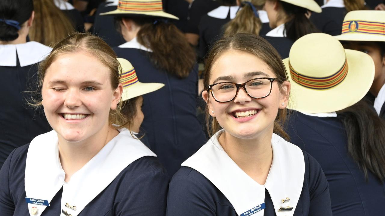 The Glennie School International Women's Day celebrations Bella Lilford and Lucy Nicholls.