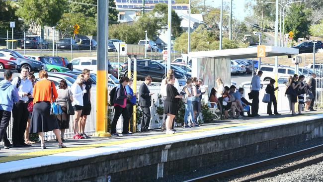 Commuters suffered weeks of delays while Queensland Rail chiefs took their eyes off the ball in Europe. Picture: Liam Kidston