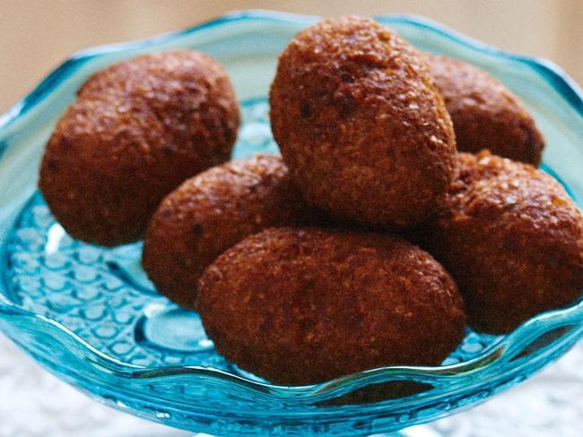 Fried lamb kibbeh.