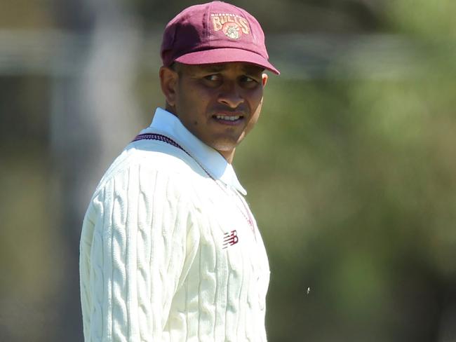 SYDNEY, AUSTRALIA - OCTOBER 05: Usman Khawaja of Queensland looks on during the Sheffield Shield match between New South Wales and Queensland at Cricket Central, on October 05, 2023, in Sydney, Australia. (Photo by Mike Owen/Getty Images)