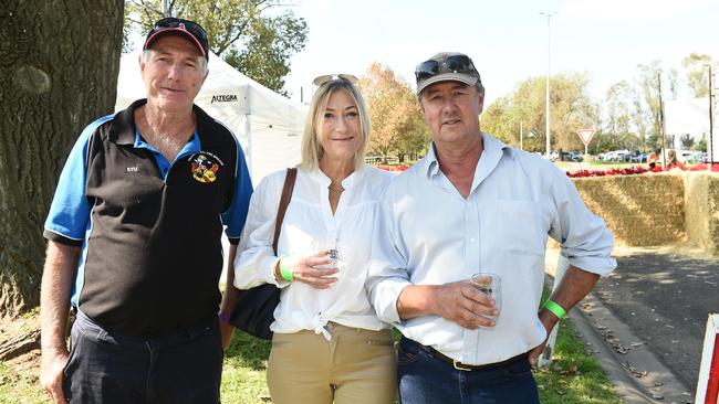 Tinamba Food and Wine Festival — Stuart Miller, Fee MacLachlan and Tim Morrison. Picture: David Smith