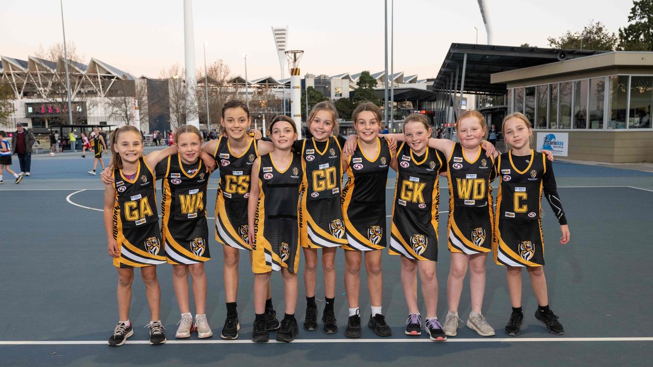 Bannockburn Tigers under-11 netball team.