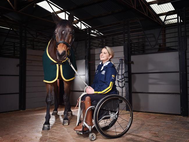 Emma Booth, selected in the Para-Dressage team, with her horse Zidane. Picture: Nicki Connolly