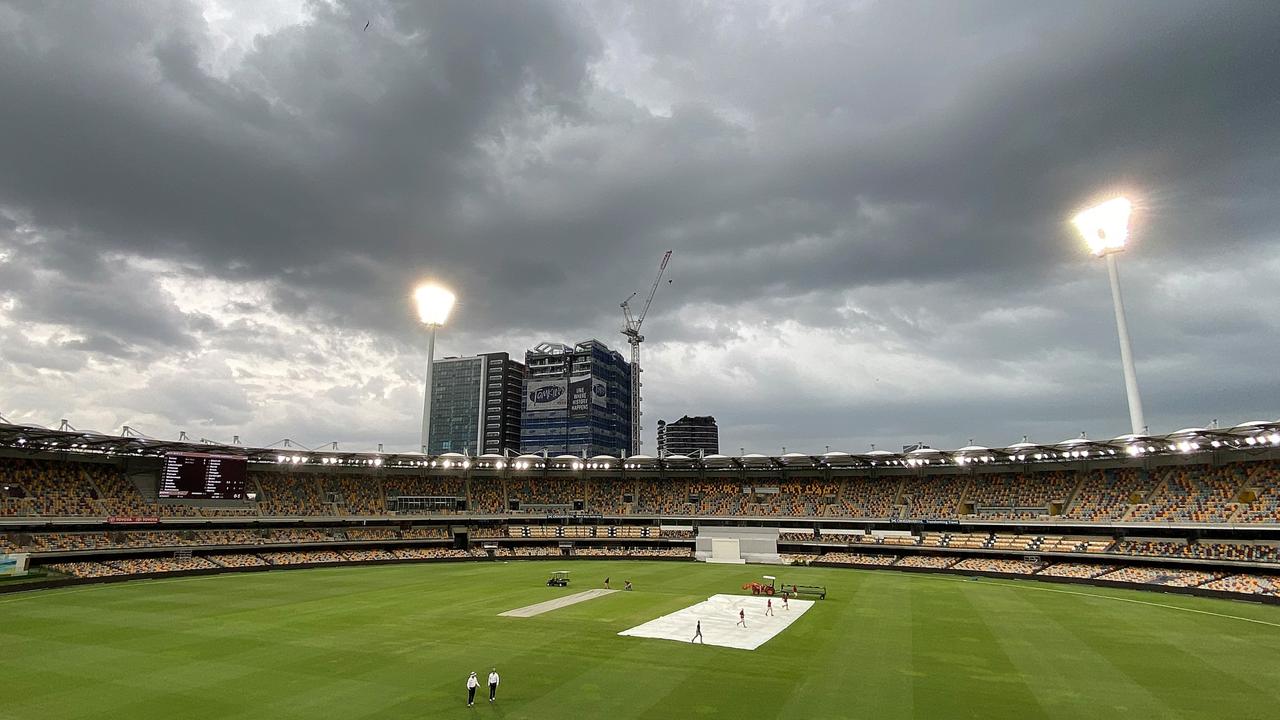 The Gabba has been hammered with rain all month. Picture: Getty