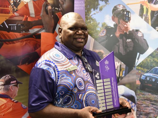 Billy Williams received Aboriginal Liaison Officer of the Year Administrator Award. Picture: Sam Lowe