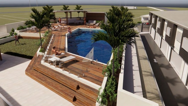 The pool and deck proposed for Millbank Residences.