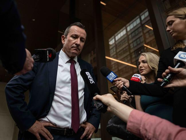 Mark McGowan had to travel to Sydney to testify in person. Picture: NCA NewsWire / James Gourley