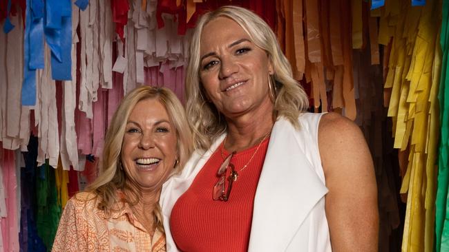 Danielle Laidley and partner Donna Leckie at the Australian Open Pride Day launch. Picture: Tennis Australia/ Fiona Hamilton