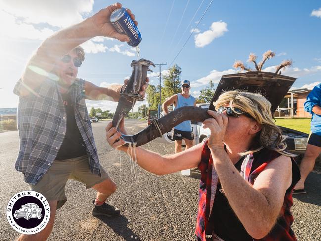 Day 5: Mitchell to Barcaldine — Hydration station. Photo: BOX RALLIES
