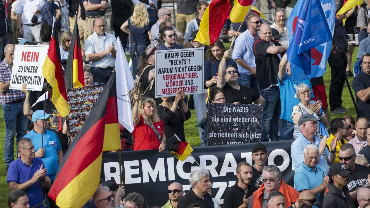 Supporters of the far-right Alternative for Germany (AfD). Picture: Thomas Lohnes/Getty Images