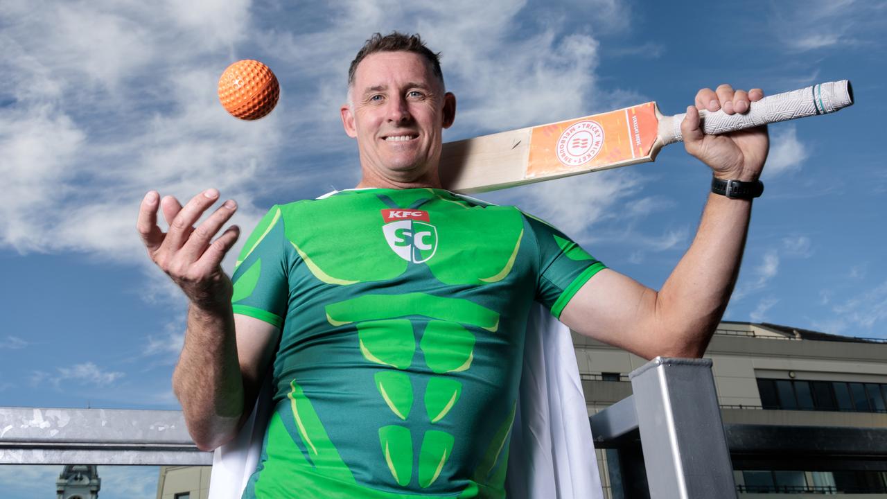 Mike Hussey at the launch of KFC SuperCoach BBL at Tricky Wicket in Malvern. Picture: David Geraghty