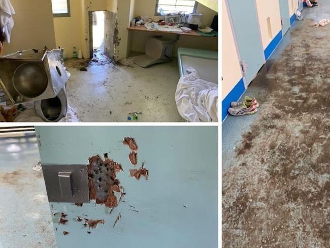 Extensive damage as a result of the 16-hour riots at Capricornia Correctional Centre.