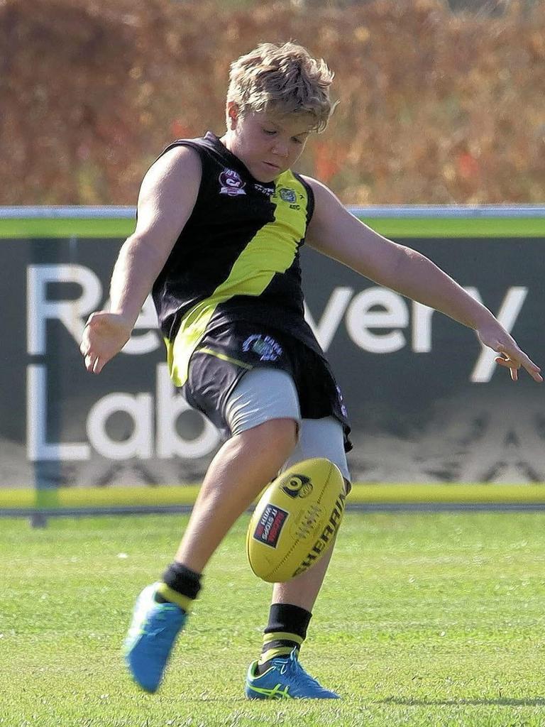 Hermit Park Tigers junior Aussie rules star Taylor Mitchell. Picture: John Zohn.