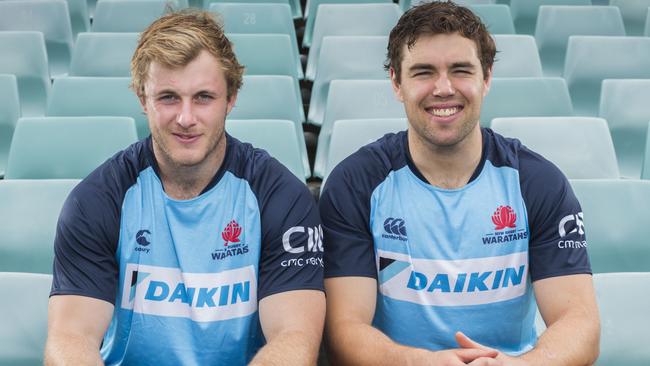 Will Miller (L) with fellow Waratahs recruit Nick Palmer.