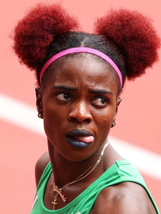 Tobi Amusan: The Nigerian hurdler channelled Princess Leia for her heat runs in the 100m