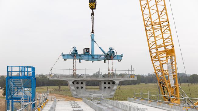 Major civil infrastructure necessary for the construction of the project includes a 3.5 kilometre section of elevated viaduct between Orchard Hills and Luddenham. Picture: Supplied