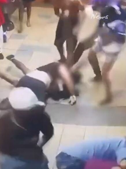 Video shows one man being kicked multiple times in the head. Picture: Supplied