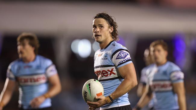 The NRL has explained why Sharks star Nicho Hynes wasn’t charged for abusing a touch judge on Sunday. Picture; Tim Allsop/Getty Images