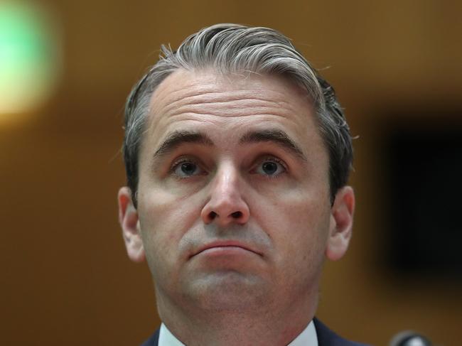 Matt Comyn, Commonwealth Bank's CEO appearing at a House of Representatives Standing committee on Economics hearing at Parliament House in Canberra. Picture Kym Smith