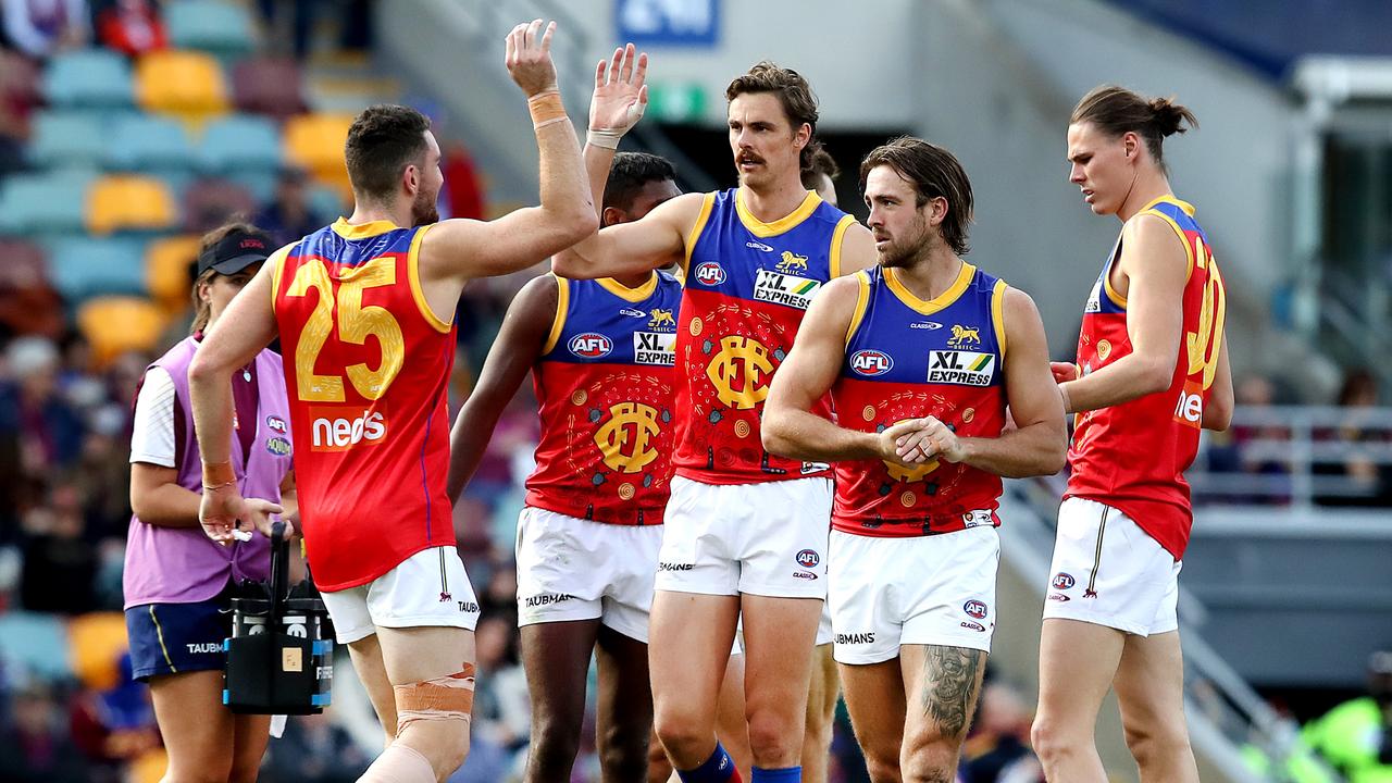 The Lions from start to finish, with the Giants asleep at the wheel. Picture: AFL Photos/Getty Images