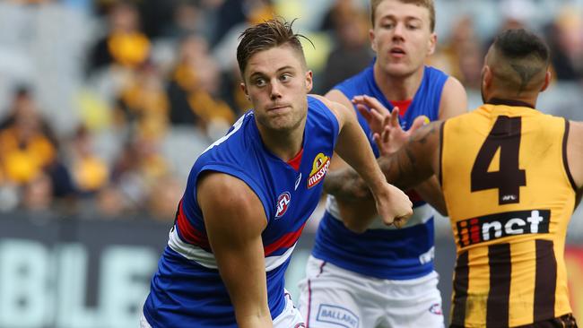 Western Bulldogs traded pick 25 and 40 for Josh Schache, which could have netted two of the AFL’s most promising defenders. Picture: Michael Klein.